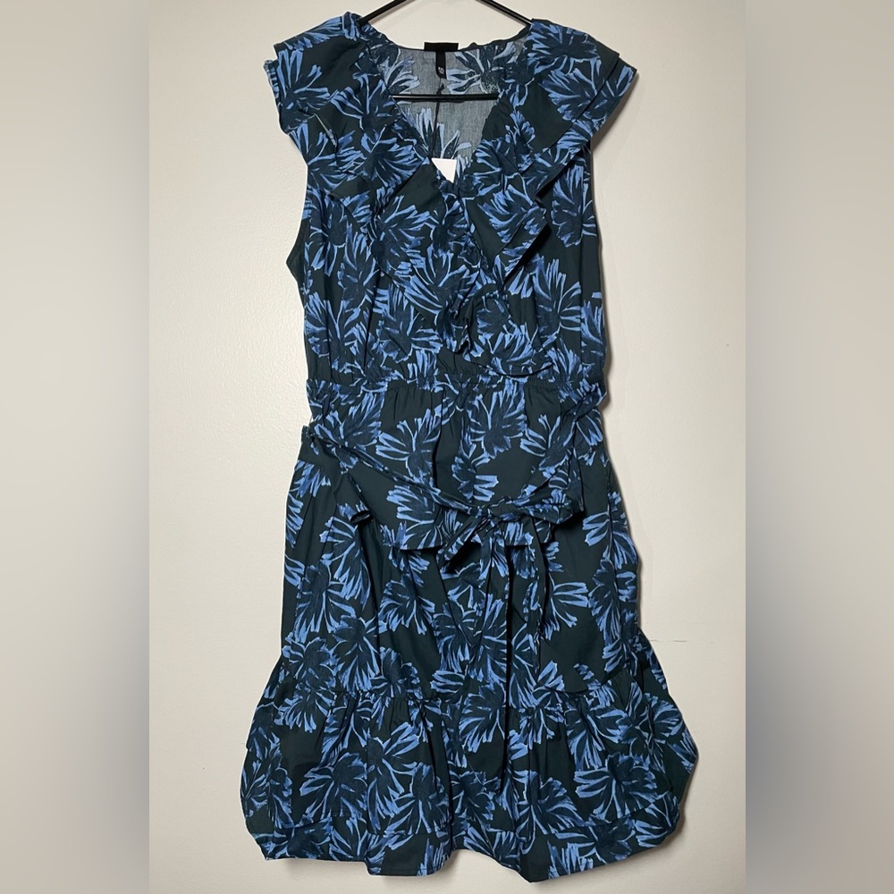 NEW Two Piece Blouse & Mini Skirt Set Tropical Print Cotton